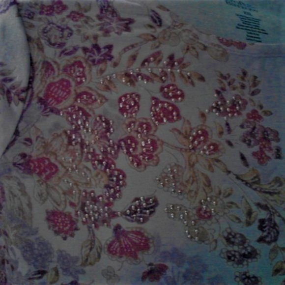 Croft & Barrow® Embellished 3/4 Chiffon Sleeve/XXL - Picture 6 of 6